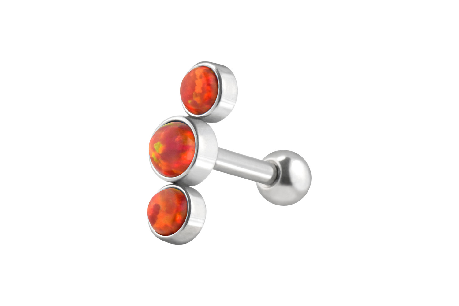 Chirurgenstahl Ohrpiercing 3 SYNTHETISCHE OPALE ++SALE++